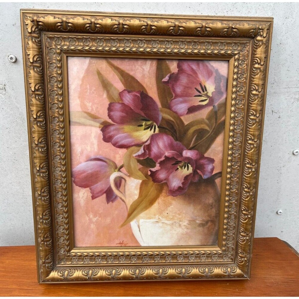 Floral Framed Print Wall Art Decor Cottage Core Living Room Artistic